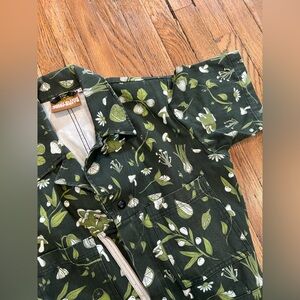 Big Bud Press Unisex Jumpsuit - Small (Green with Mushroom & Garlic Print)